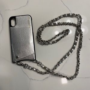 Bandolier iPhone X silver chain Lucy phone case